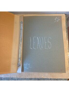 LEAVES Soft Cover Book from Biology Class 1965 Vtg Authentic OOAK